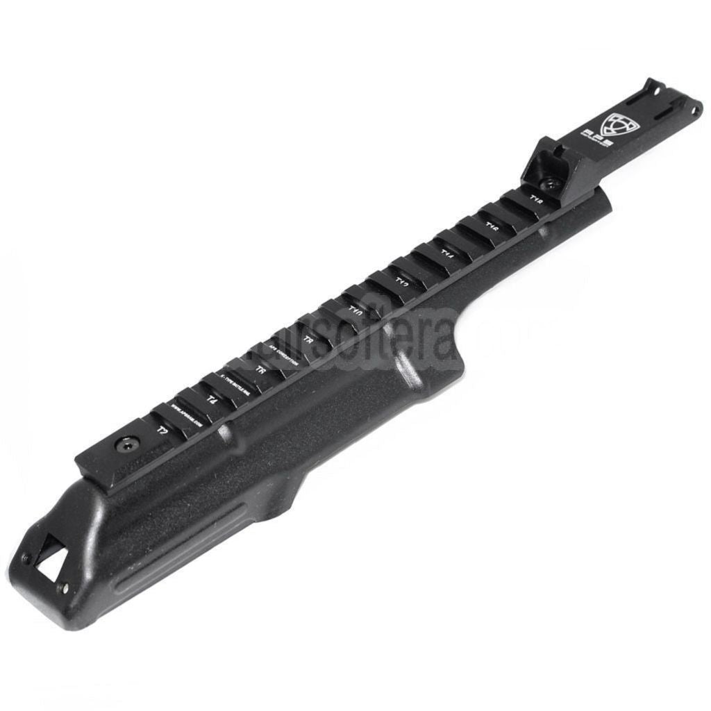 APS Obere Empfängerabdeckung mit Taktisches Schienenvisier Geeignet für APS AEK AK Serie AEG Gewehre Airsoft Schwarz