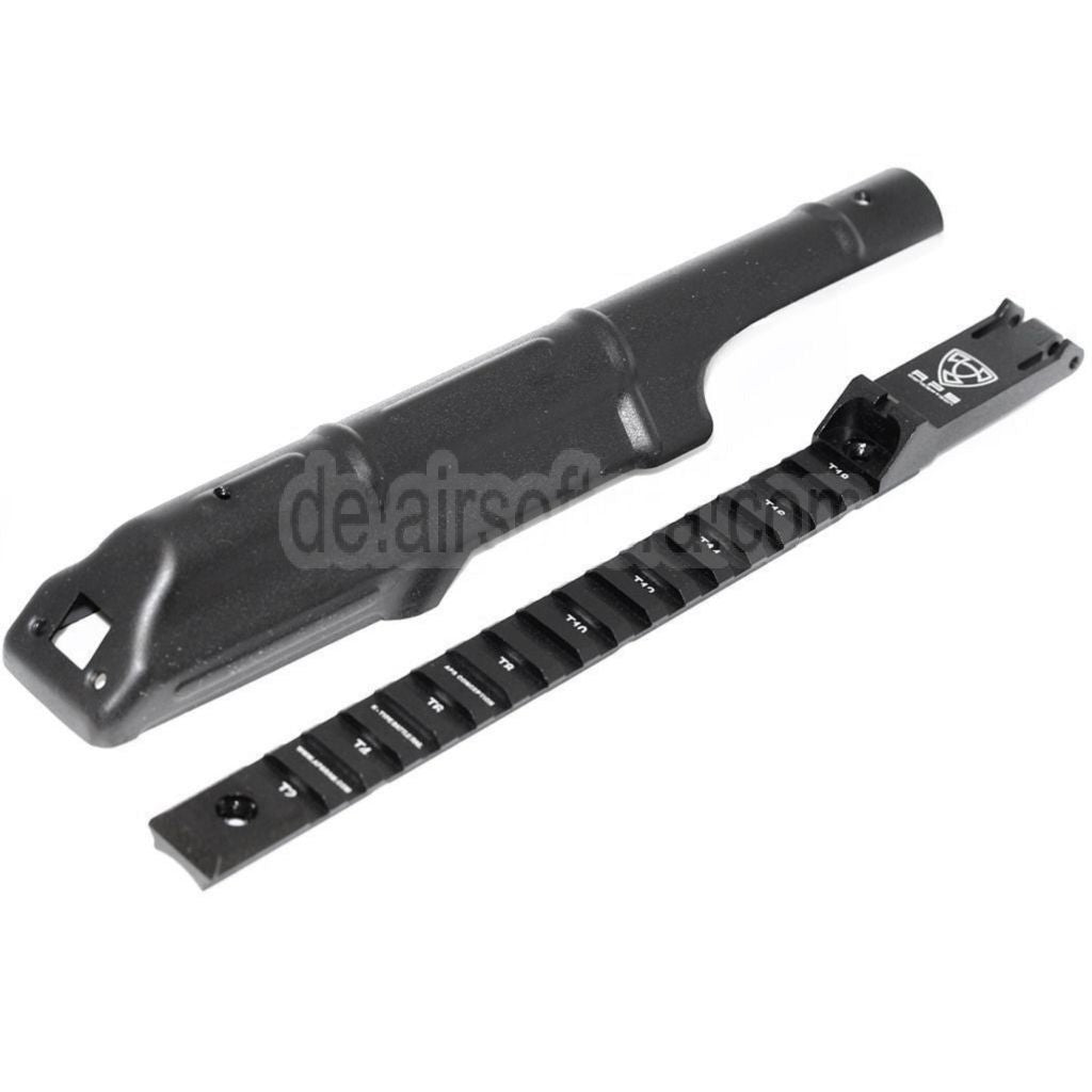 APS Obere Empfängerabdeckung mit Taktisches Schienenvisier Geeignet für APS AEK AK Serie AEG Gewehre Airsoft Schwarz