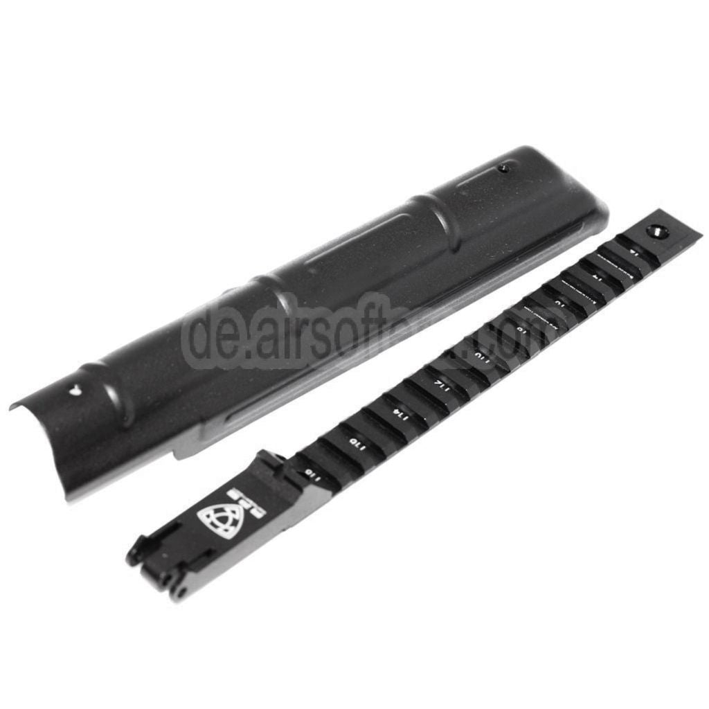 APS Obere Empfängerabdeckung mit Taktisches Schienenvisier Geeignet für APS AEK AK Serie AEG Gewehre Airsoft Schwarz