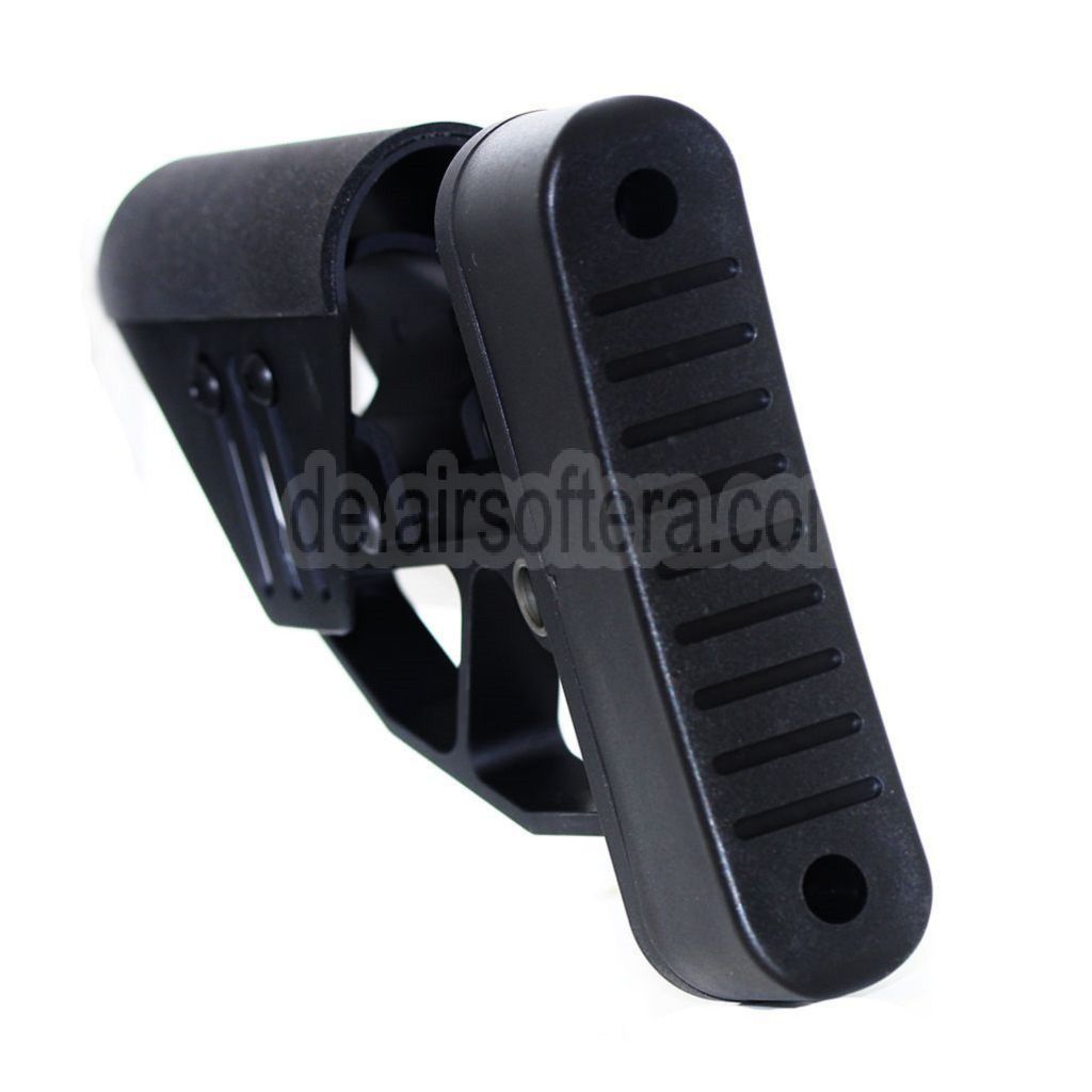 AirsoftEra Leichtgewichtiger verstellbarer Schaft Geeignet für M4 M16 Serie AEG Gewehre Schwarz