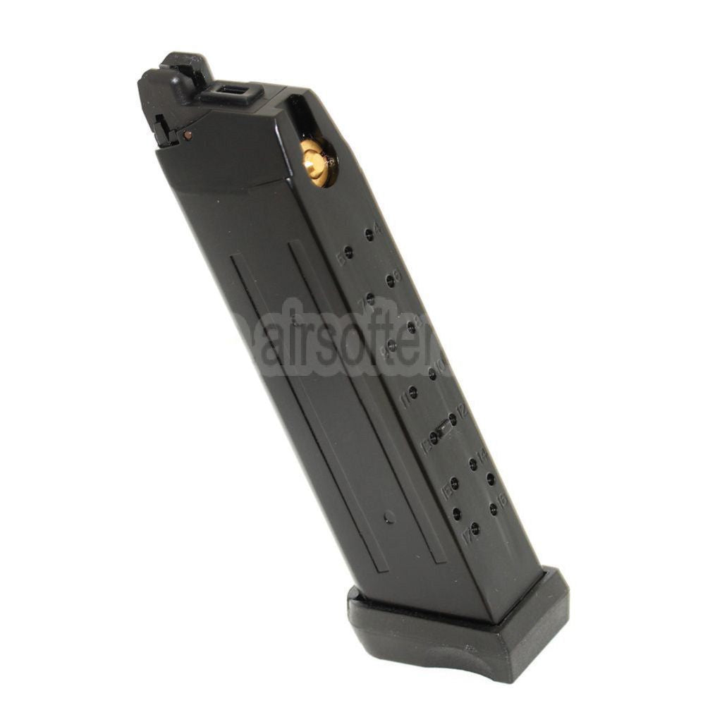 APS 23rd Co2 Magazin Geeignet für G17 G18C ACP601 ACP606 A-CAP Z1-CAP Black Hornet Dragonfly Scorpion SHARK Spyder X1-CAP / Tokyo Marui / WE / Armorer Works GBB Pistolen Airsoft