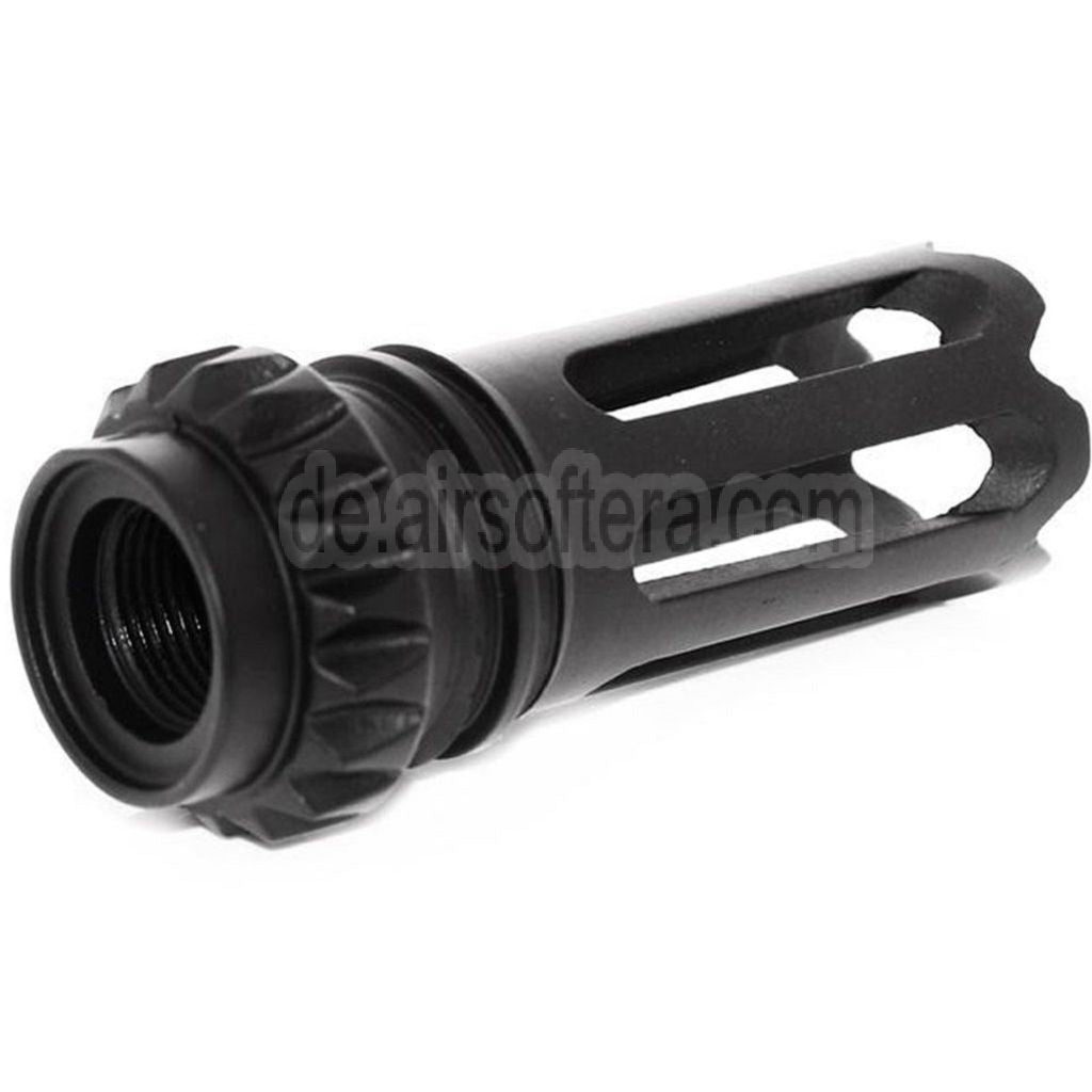 CYMA AAC/QD SCAR Typ Mündungsfeuerdämpfer Geeignet für -14mm CCW Gegen den Uhrzeigersinn Lauf Gewehre Airsoft Schwarz