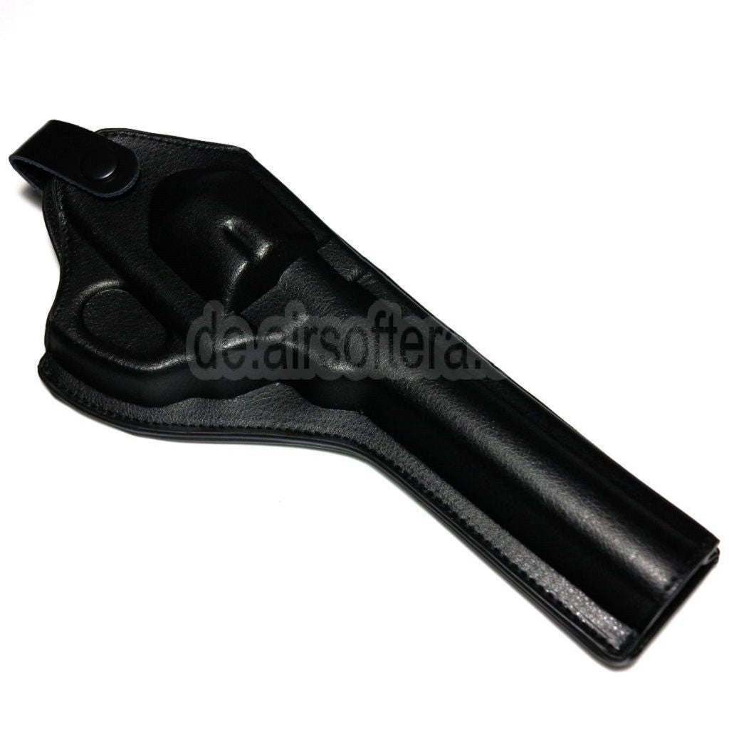 AirsoftEra Kunstleder Lang Stil Revolver Pistolenholster Schwarz