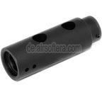 APS Mini Y Comp Muzzle Mündungsfeuerdämpfer Geeignet für +14mm CW Rechtsgewinde Lauf Gewehre Airsoft Schwarz