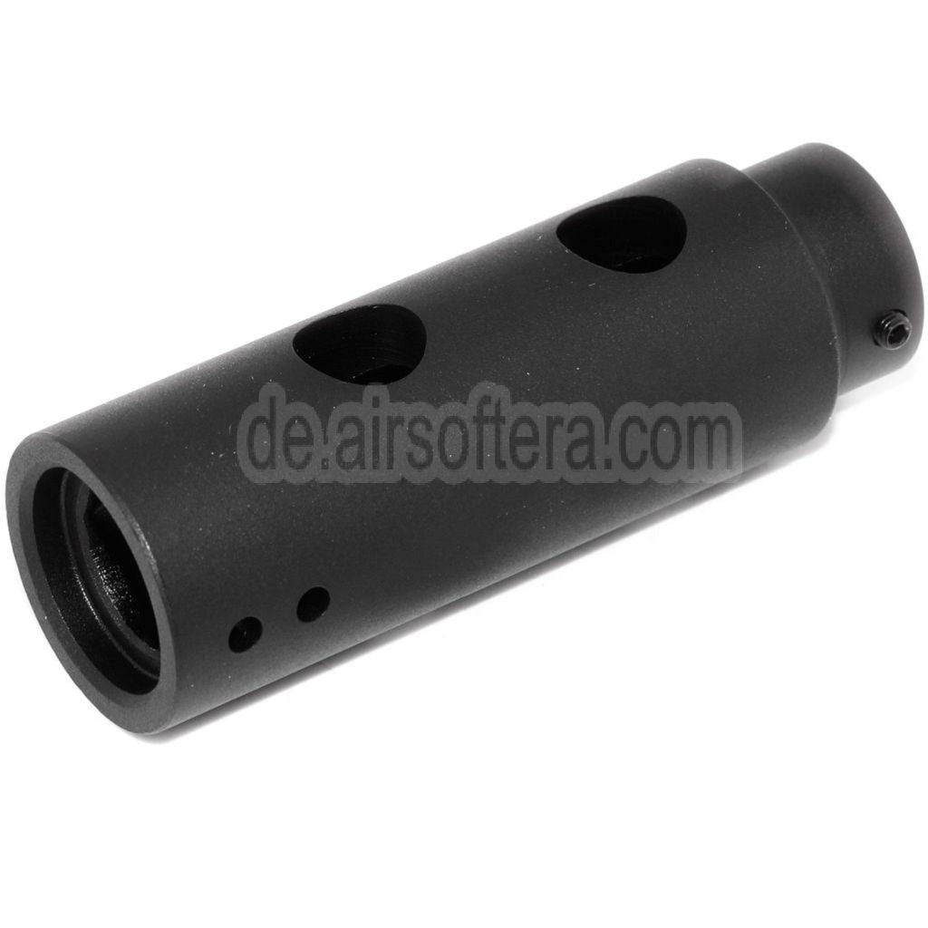 APS Mini Y Comp Muzzle Mündungsfeuerdämpfer Geeignet für +14mm CW Rechtsgewinde Lauf Gewehre Airsoft Schwarz