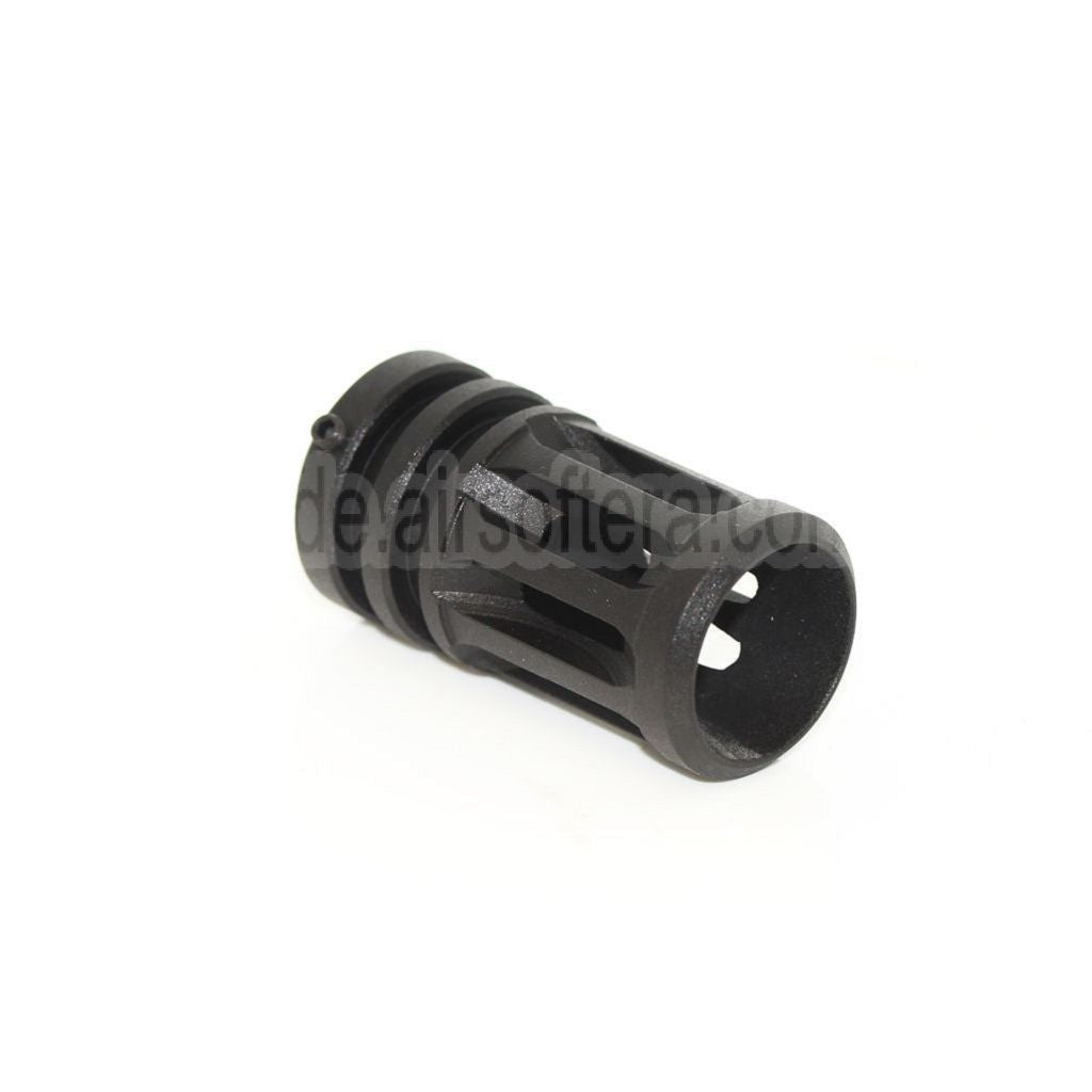 APS Bird Cage Muzzle Mündungsfeuerdämpfer Geeignet für -14mm CCW Gegen den Uhrzeigersinn Lauf Gewehre Airsoft Schwarz