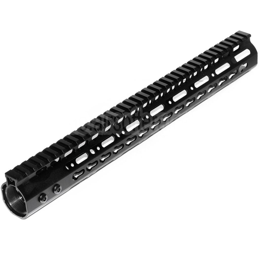 AirsoftEra CNC Aluminum 15 Zoll Keymod RAS Handschutz Schienen System Geeignet für M4 M16 Serie AEG Gewehre Schwarz