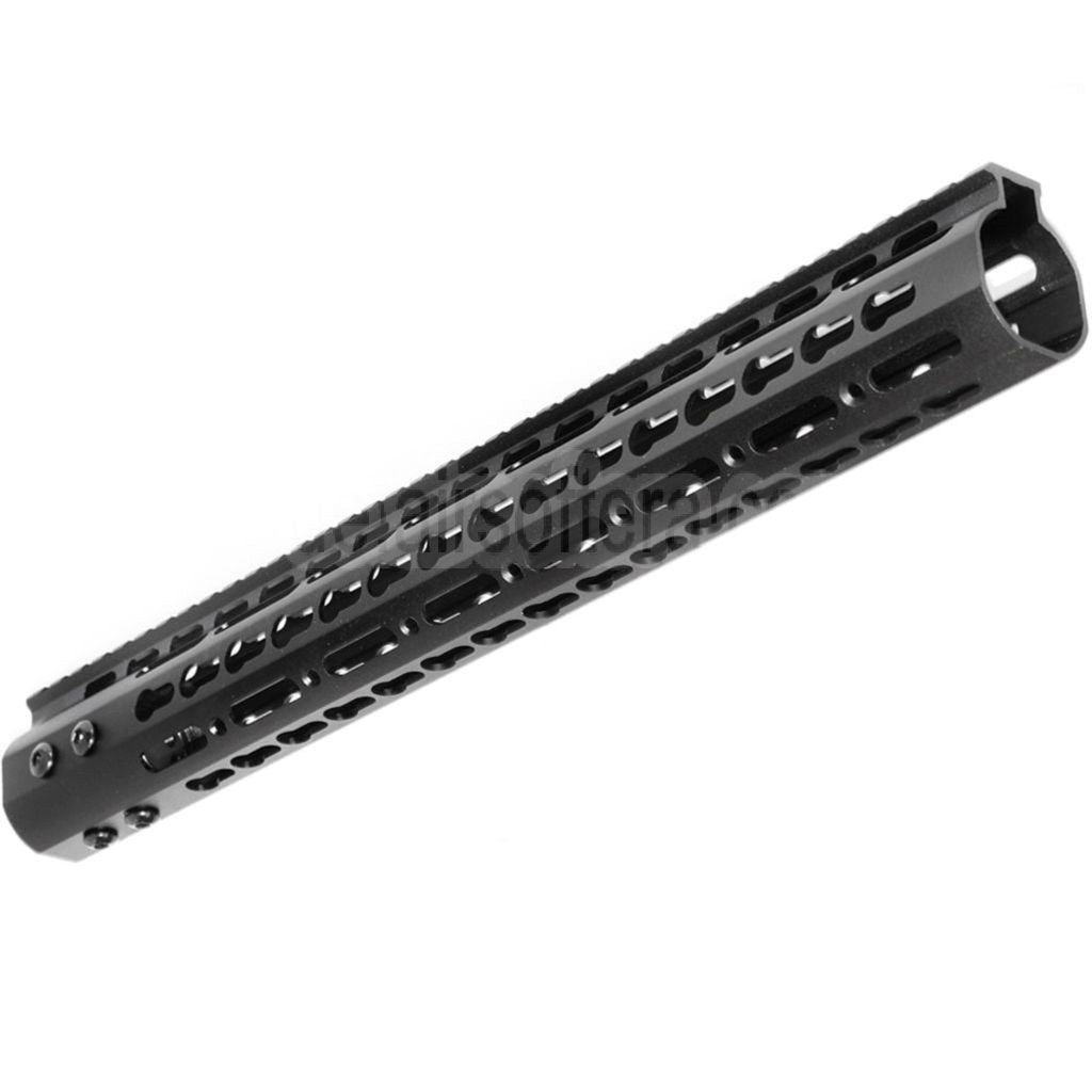 AirsoftEra CNC Aluminum 15 Zoll Keymod RAS Handschutz Schienen System Geeignet für M4 M16 Serie AEG Gewehre Schwarz
