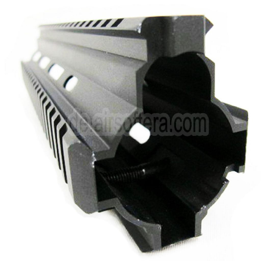 AirsoftEra CNC Aluminum 10.5 Zoll RAS Handschutz Schienen System Geeignet für 416 Serie AEG GBB Gewehre Schwarz
