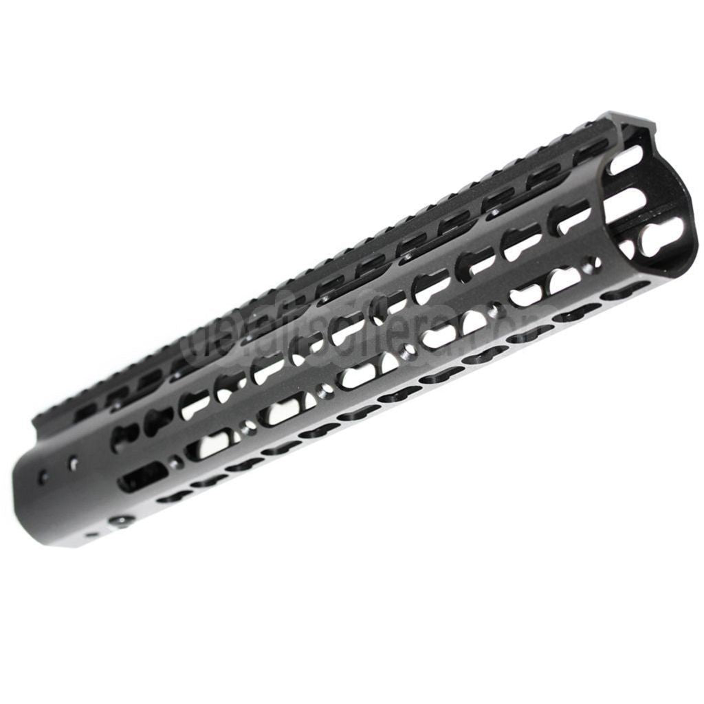 AirsoftEra CNC Aluminum 12 Zoll Keymod RAS Handschutz Schienen System Geeignet für M4 M16 Serie AEG Gewehre Schwarz