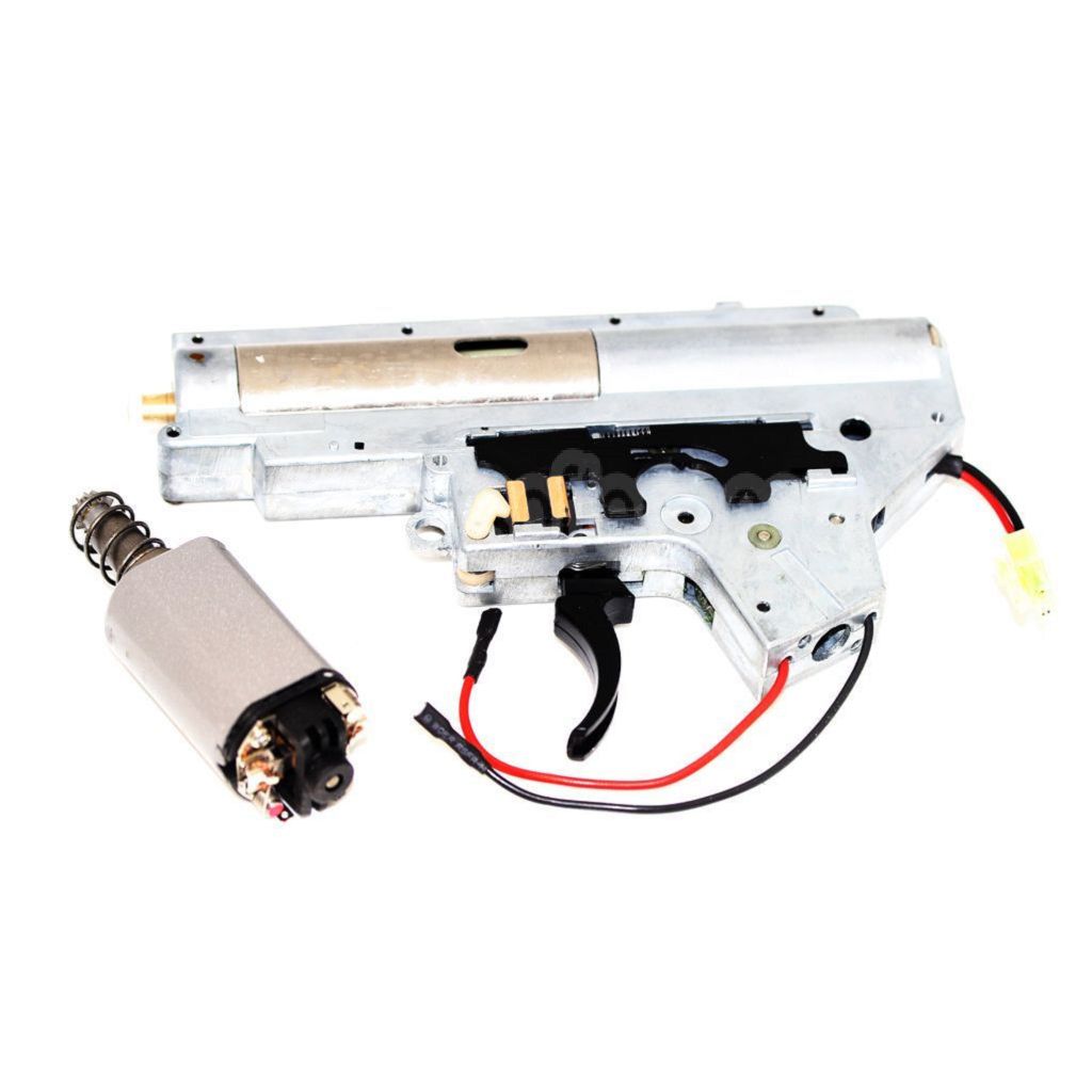 CYMA 6mm Metall Buchse komplettes Version 2 V2 Getriebe mit Motor Geeignet für MP5 Serie AEG Gewehre Airsoft Hinten verkabelt