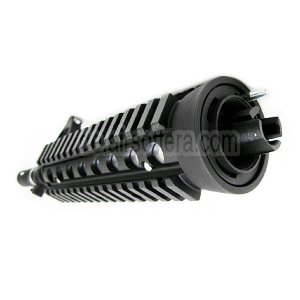 E&C CNC Aluminum RAS vordere Set Handschutz Schienen System mit 9.5 Zoll Outer Barrel Geeignet für M4CQB AEG Gewehre Airsoft Schwarz