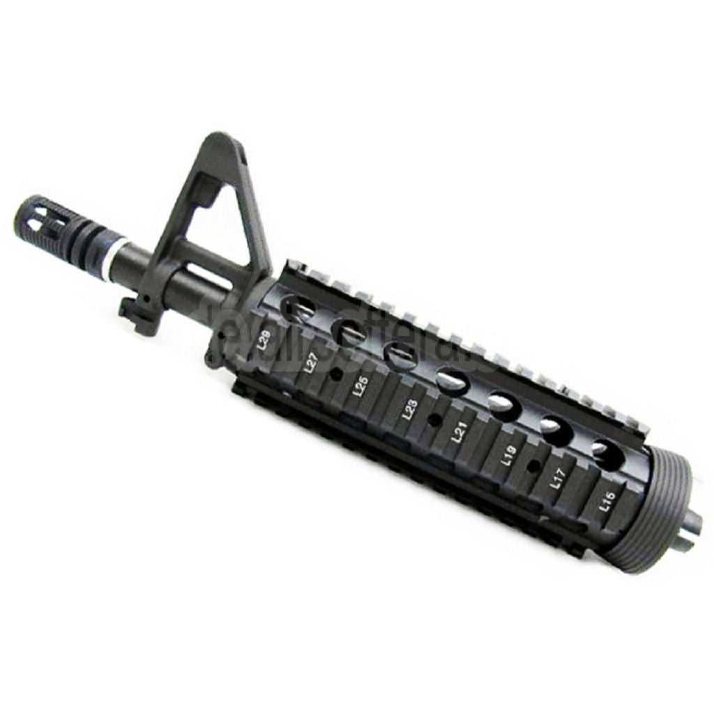 E&C CNC Aluminum RAS vordere Set Handschutz Schienen System mit 9.5 Zoll Outer Barrel Geeignet für M4CQB AEG Gewehre Airsoft Schwarz