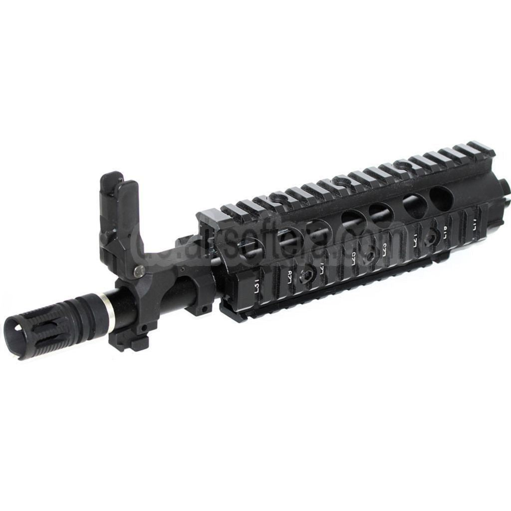 E&C CNC Aluminum RAS vordere Set Handschutz Schienen System Geeignet für SR16 M4 M16 Serie AEG Gewehre Airsoft Schwarz