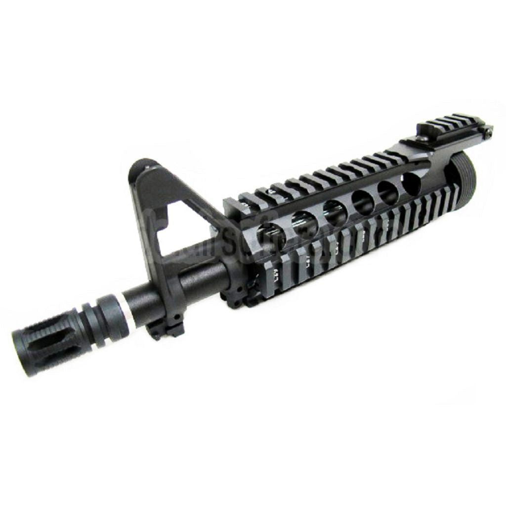 E&C CNC Aluminum RIX RAS vordere Set Handschutz Schienen System mit 9.5 Zoll Outer Barrel Geeignet für M4 M16 Serie AEG Gewehre Airsoft Schwarz