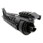 E&C CNC Aluminum RIX RAS vordere Set Handschutz Schienen System mit 9.5 Zoll Outer Barrel Geeignet für M4 M16 Serie AEG Gewehre Airsoft Schwarz