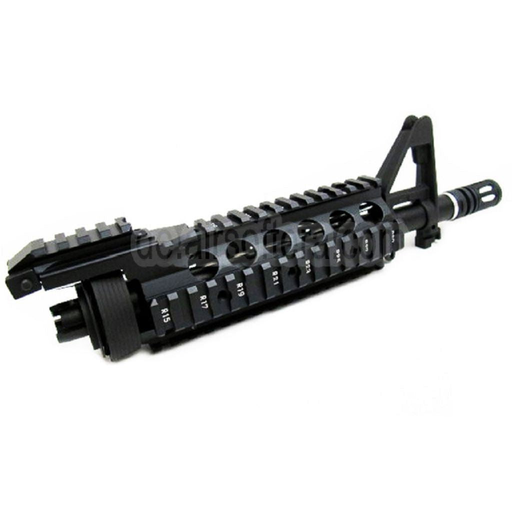 E&C CNC Aluminum RIX RAS vordere Set Handschutz Schienen System mit 9.5 Zoll Outer Barrel Geeignet für M4 M16 Serie AEG Gewehre Airsoft Schwarz