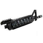 E&C CNC Aluminum RIX RAS vordere Set Handschutz Schienen System mit 9.5 Zoll Outer Barrel Geeignet für M4 M16 Serie AEG Gewehre Airsoft Schwarz