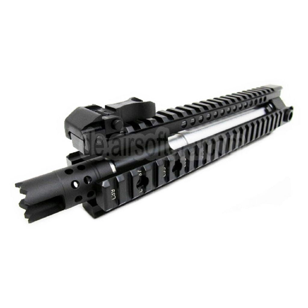 E&C CNC Aluminum MK110 RAS vordere Set Handschutz Schienen System mit 9.5 Zoll Outer Barrel Geeignet für M4 M16 M4A1 Serie AEG Gewehre Airsoft Schwarz