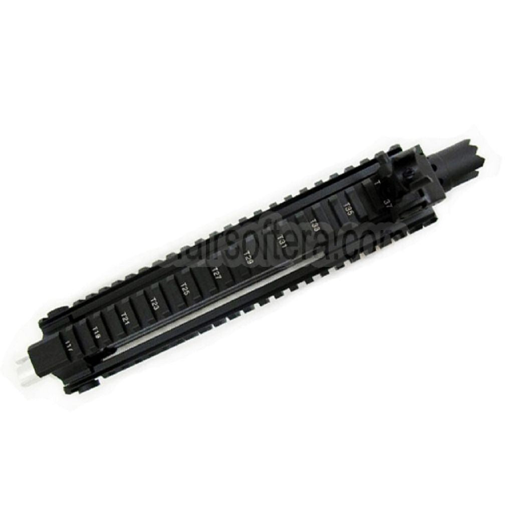 E&C CNC Aluminum MK110 RAS vordere Set Handschutz Schienen System mit 9.5 Zoll Outer Barrel Geeignet für M4 M16 M4A1 Serie AEG Gewehre Airsoft Schwarz