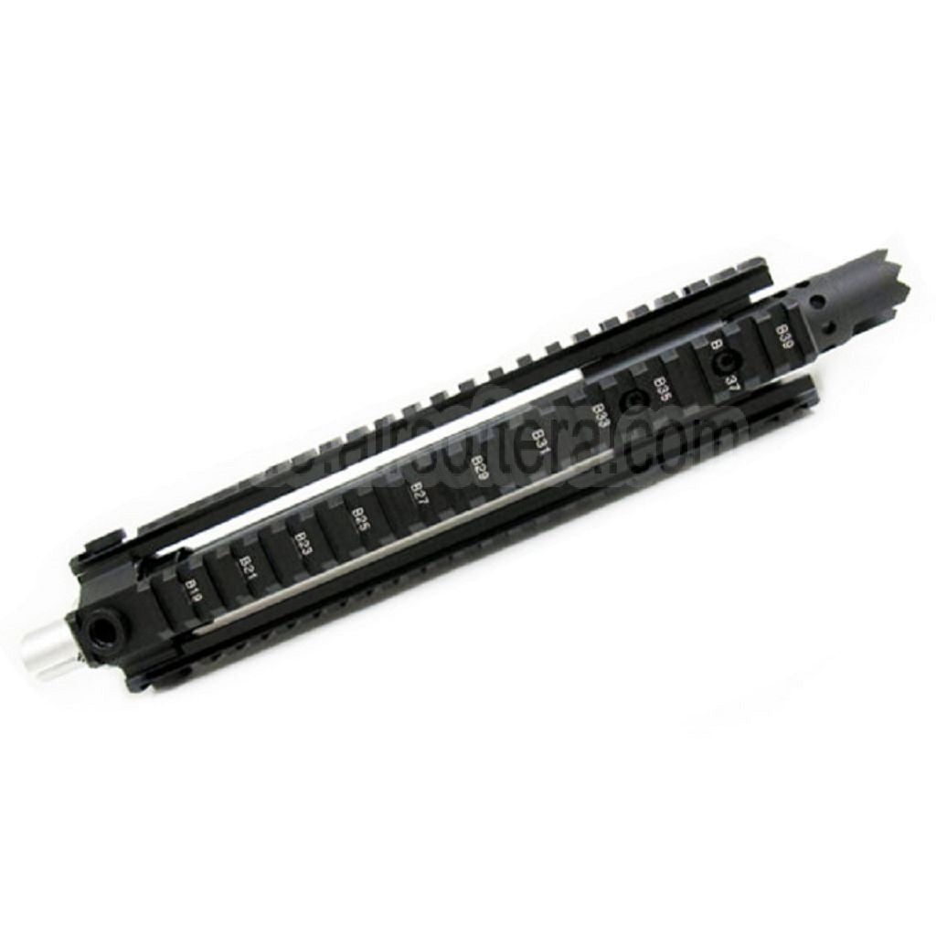 E&C CNC Aluminum MK110 RAS vordere Set Handschutz Schienen System mit 9.5 Zoll Outer Barrel Geeignet für M4 M16 M4A1 Serie AEG Gewehre Airsoft Schwarz
