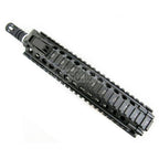 E&C CNC Aluminum M18 RAS vordere Set Handschutz Schienen System mit 9 Zoll Outer Barrel Geeignet für M4 M16 M18 Serie AEG Gewehre Airsoft Schwarz