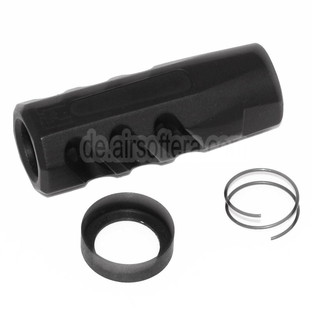 APS EMG Licensed F1 Firearms CMB Flat Faced Mündungsbremse Mündungsfeuerdämpfer Geeignet für -14mm CCW CCW Gegen den Uhrzeigersinn Lauf Gewehre Airsoft