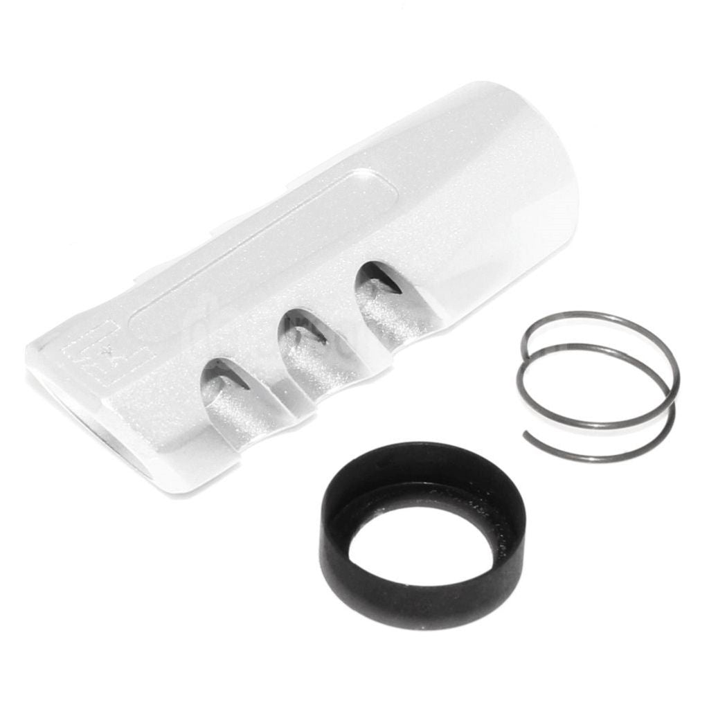 APS EMG Licensed F1 Firearms Angle Faced Mündungsbremse Mündungsfeuerdämpfer Geeignet für -14mm CCW CCW Gegen den Uhrzeigersinn Lauf Gewehre Airsoft