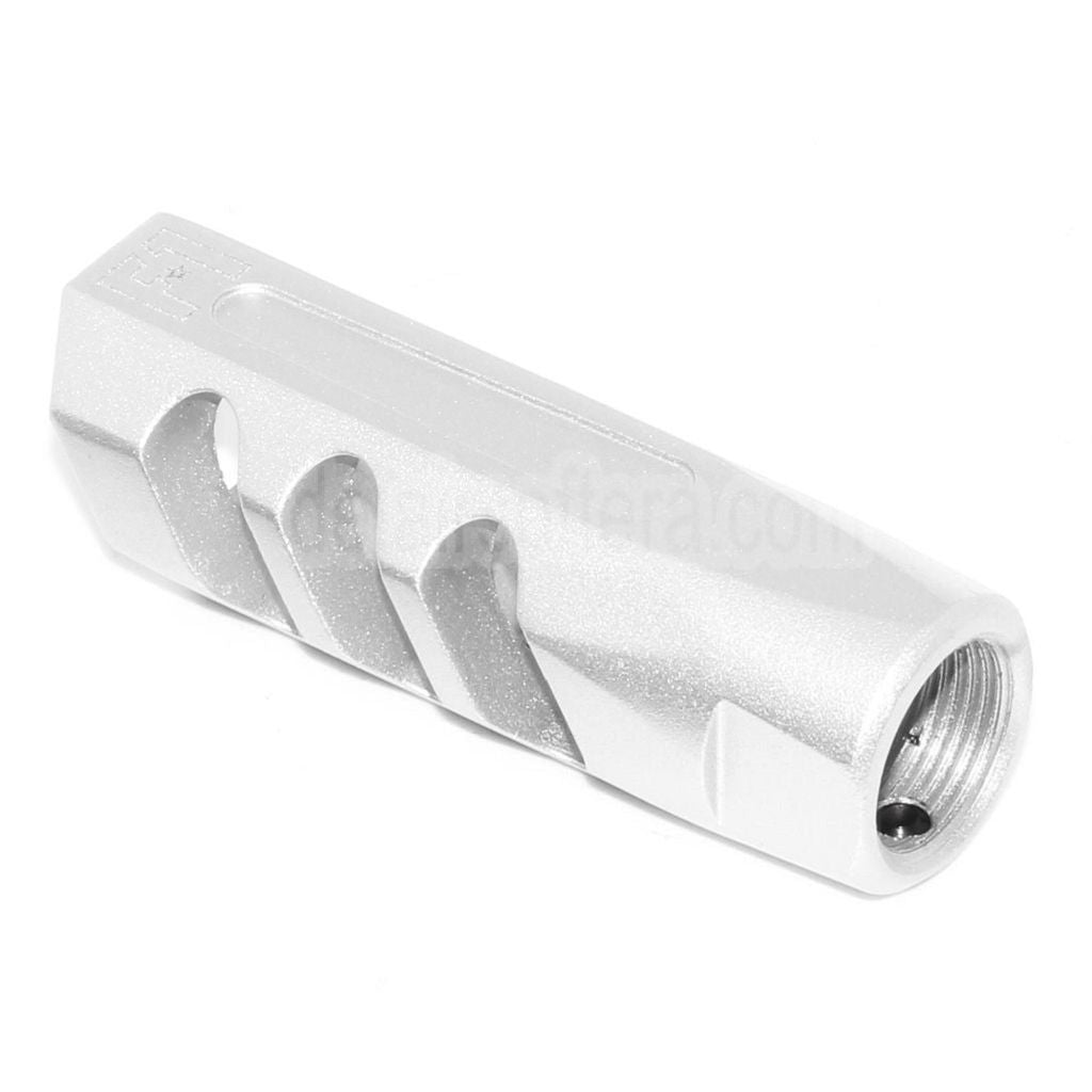 APS EMG Licensed F1 Firearms Angle Faced Mündungsbremse Mündungsfeuerdämpfer Geeignet für -14mm CCW CCW Gegen den Uhrzeigersinn Lauf Gewehre Airsoft