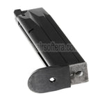 AirsoftEra 21rd Gas Magazin Geeignet für WE (WE-TECH) Bulldog Tokyo Marui PX4 GBB Pistolen Airsoft Schwarz