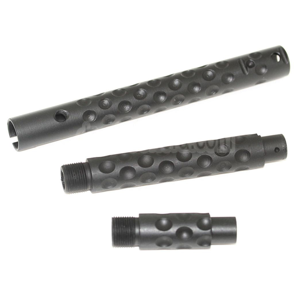 AirsoftEra 3pcs Aluminium KAC PDW Typ Äußeres Lauf verlängerungsrohr -14mm CCW Gegen den Uhrzeigersinn Gewehre Schwarz