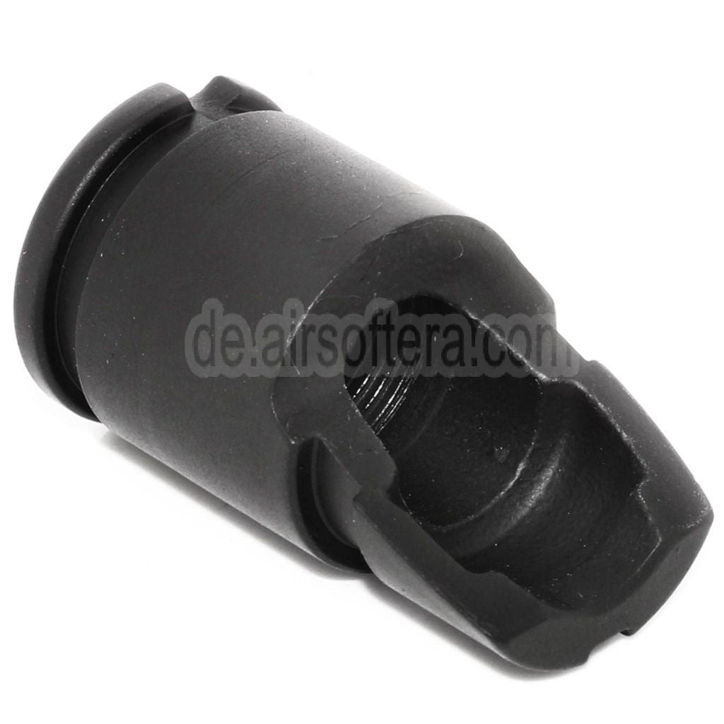 CYMA AKM Slant Metall Mündungsfeuerdämpfer Geeignet für -14mm CCW Gegen den Uhrzeigersinn Lauf Gewehre Airsoft Schwarz