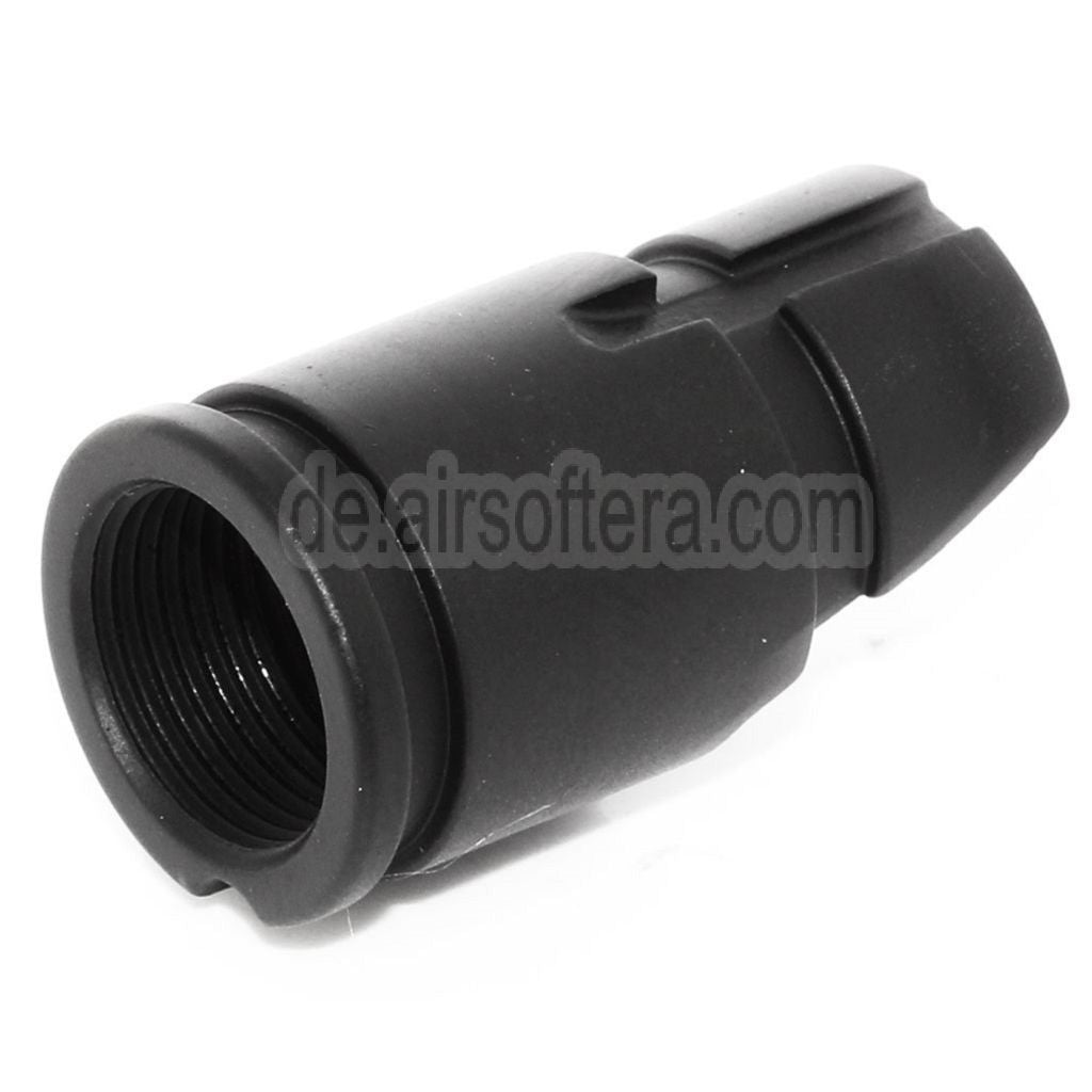CYMA AKM Slant Metall Mündungsfeuerdämpfer Geeignet für -14mm CCW Gegen den Uhrzeigersinn Lauf Gewehre Airsoft Schwarz
