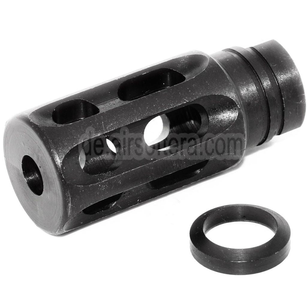 5KU Stahl Notalon Breacher Brake Mündungsfeuerdämpfer Geeignet für -14mm CCW Gegen den Uhrzeigersinn Lauf Gewehre Airsoft Schwarz