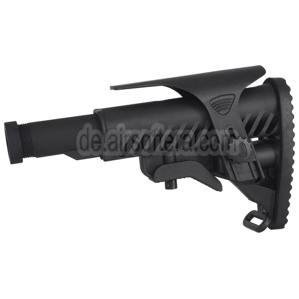 APS M4A64 Shark Stil Schaft mit Backenstücksatz Geeignet für M4 M16 Serie AEG Gewehre Airsoft Schwarz