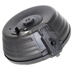 CYMA 2500rd Sheet Stahl Elektrisch Trommelmagazin Geeignet für AK Serie AEG Gewehre Airsoft Schwarz