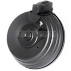 CYMA 2500rd Sheet Stahl Soundsteuerung Elektrisch Trommelmagazin Geeignet für AK Serie AEG Gewehre Airsoft Schwarz