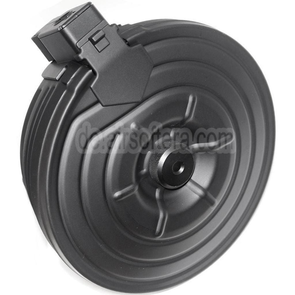 CYMA 2500rd Sheet Stahl Soundsteuerung Elektrisch Trommelmagazin Geeignet für AK Serie AEG Gewehre Airsoft Schwarz