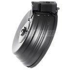 CYMA 2500rd Sheet Stahl Soundsteuerung Elektrisch Trommelmagazin Geeignet für AK Serie AEG Gewehre Airsoft Schwarz