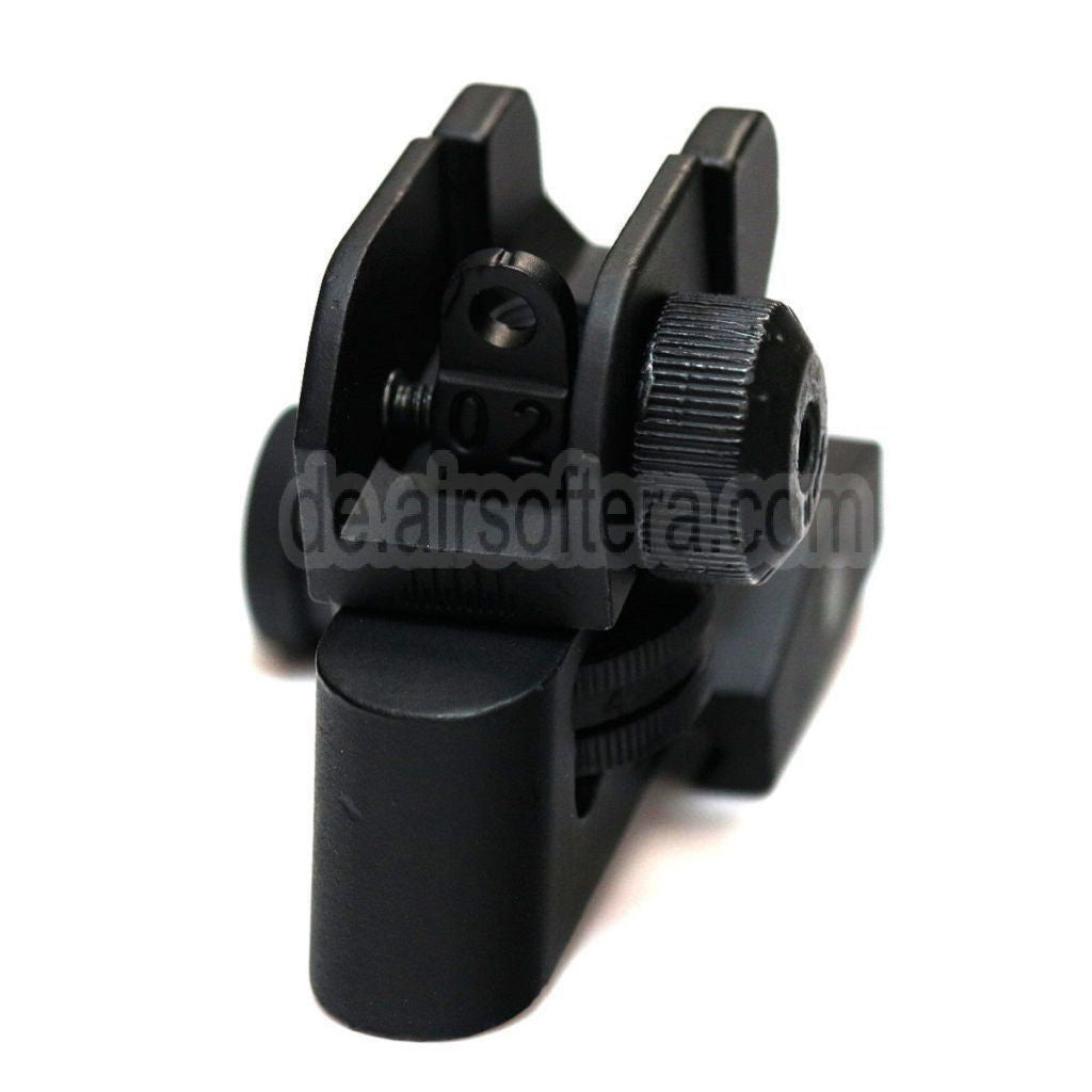 D-BOYS Taktisch CQB Dual Apertures Kimme Geeignet für 20mm Schiene Gewehre Airsoft