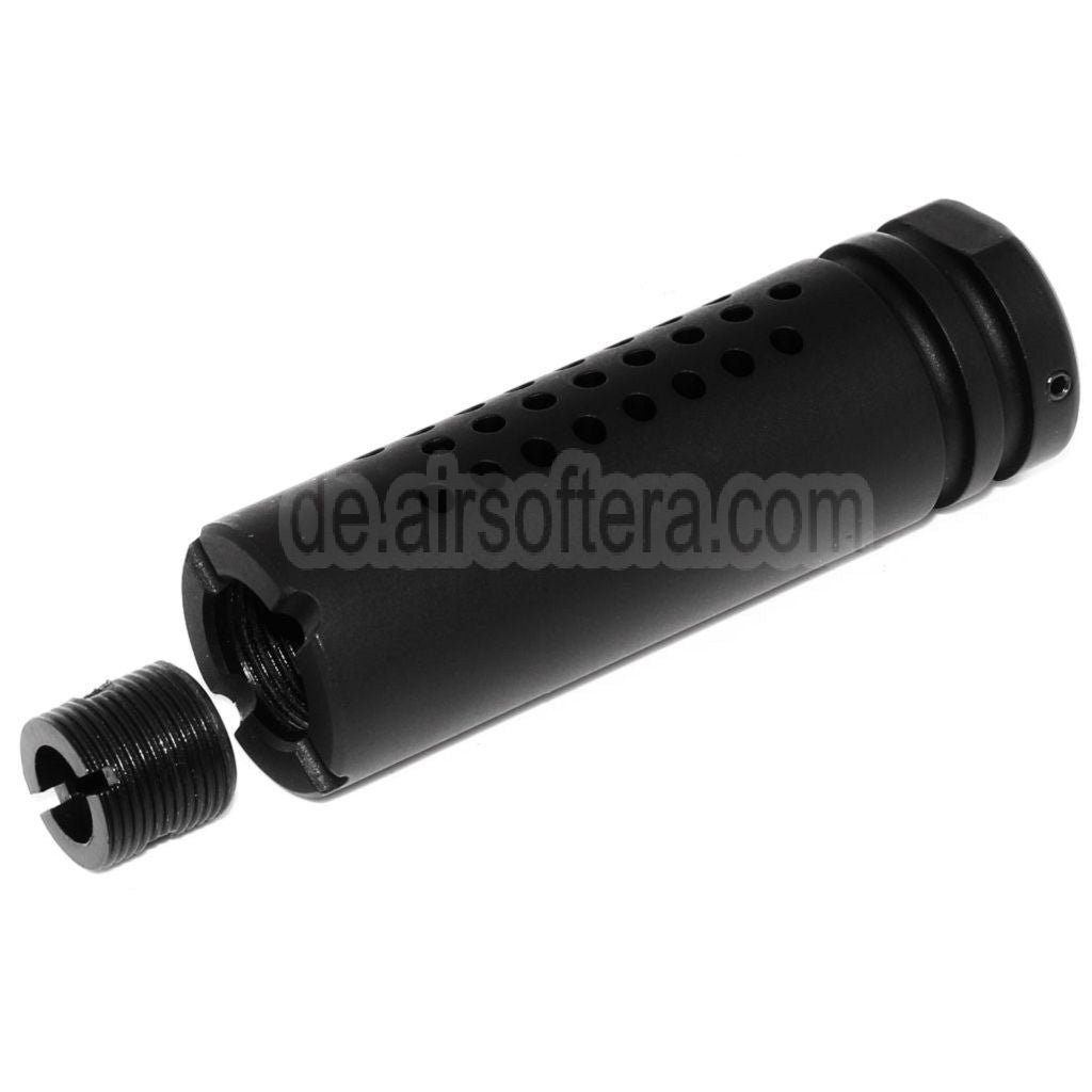 APS UAR Muzzle Mündungsfeuerdämpfer Geeignet für -14mm CCW Gegen den Uhrzeigersinn Lauf Gewehre Airsoft Schwarz