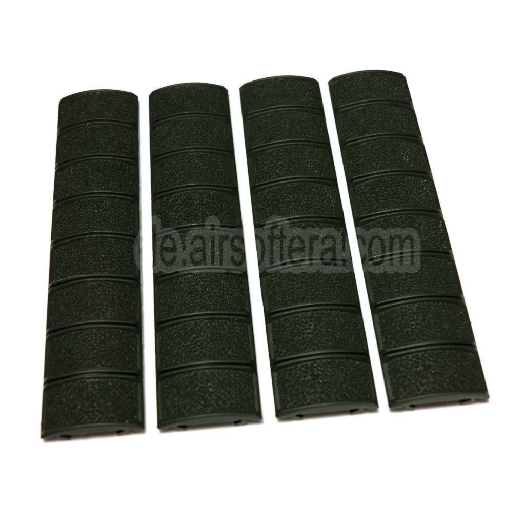 D-BOYS 4 Stück Set Polymer 20mm RIS Schienenabdeckung Panel Olivgrün OD