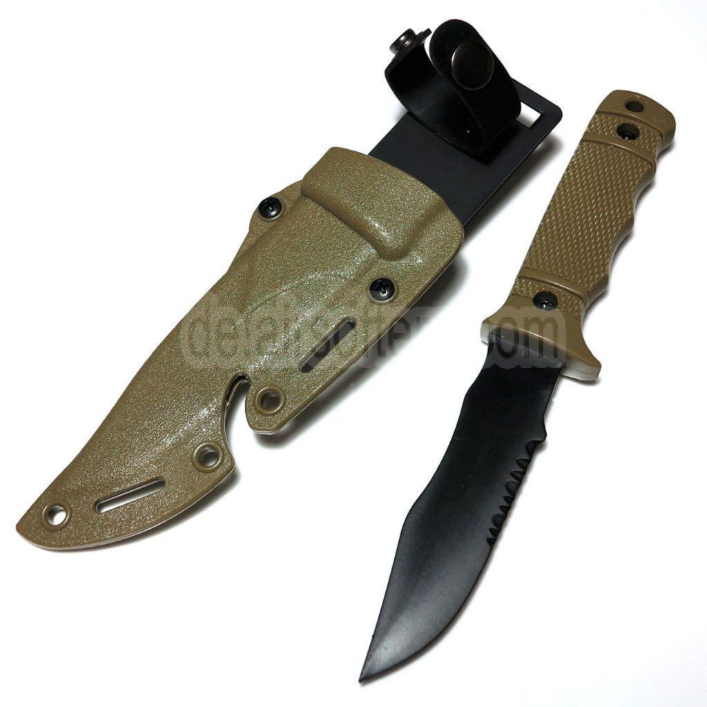 CYMA Plastik M37 Seal Pup Messer (nicht scharfes weiches Gummi Attrappenmesser) mit Scheide