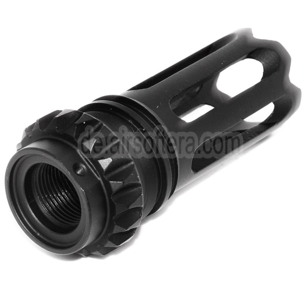 D-BOYS QD SCAR Typ Mündungsfeuerdämpfer Geeignet für -14mm CCW Gegen den Uhrzeigersinn Lauf Gewehre Airsoft Schwarz