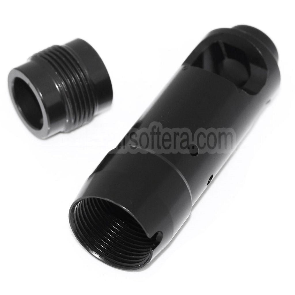 D-BOYS AK74S Mündungsfeuerdämpfer Geeignet für -14mm CCW Gegen den Uhrzeigersinn Lauf Gewehre Airsoft Schwarz