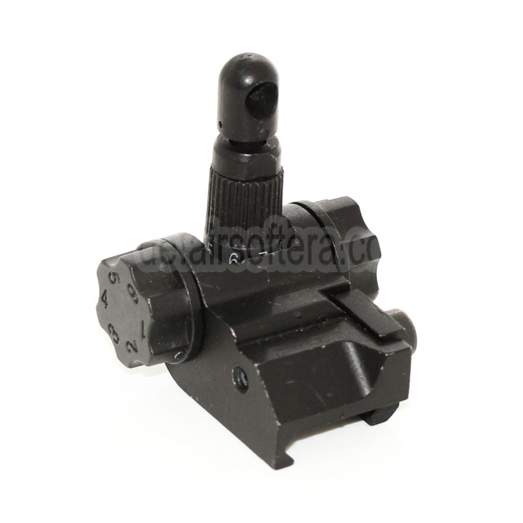 D-BOYS SCAR Typ Metall Hochklappen Kimme Geeignet für M4 M16 AR Serie Gewehre Airsoft