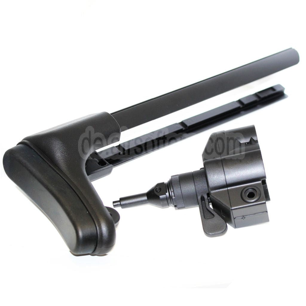 CYMA Einziehbarer Schaft Geeignet für CYMA Classic Army ICS Tokyo Marui MP5 Serie AEG Gewehre Airsoft Schwarz
