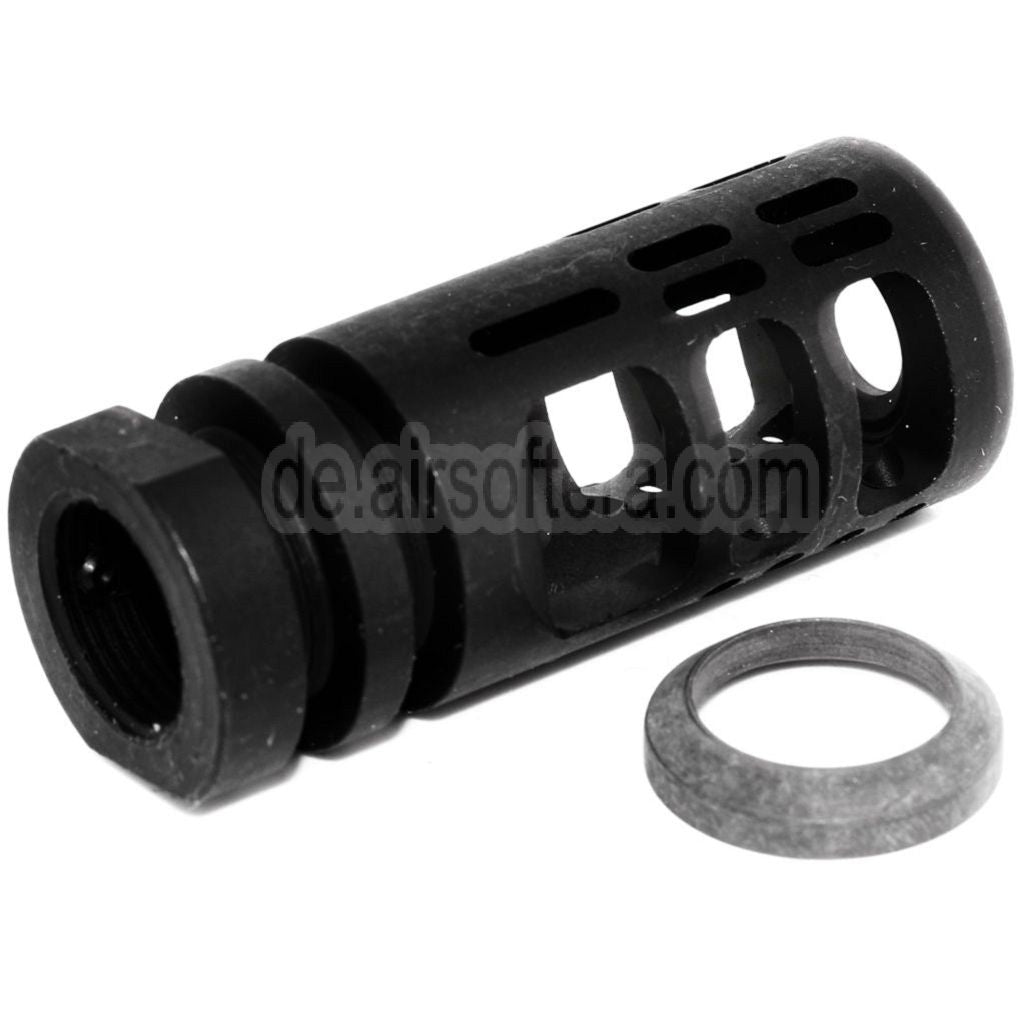 5KU Gamma 762 Typ Metal Mündungsfeuerdämpfer Geeignet für -14mm CCW Gegen den Uhrzeigersinn Lauf Gewehre Airsoft Schwarz