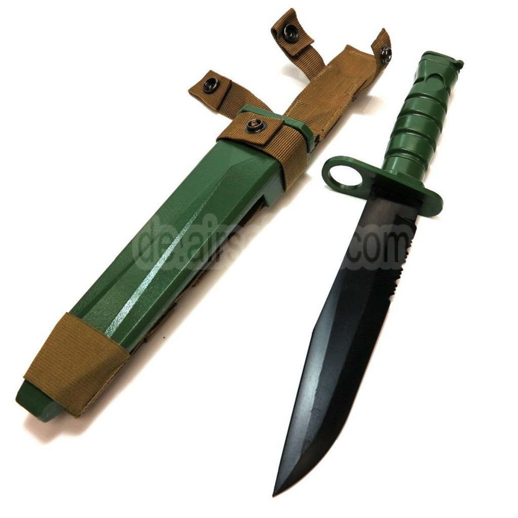 CYMA Plastik M10 OKC-3S Bajonettmesser (nicht scharfes weiches Gummi Fake Messer) mit Scheide