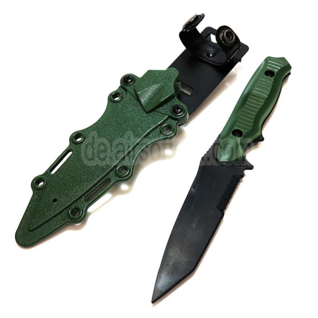 CYMA Plastik 141 Nimravus Tanto Messer (nicht scharfes weiches Gummi Fake Messer) mit Scheide